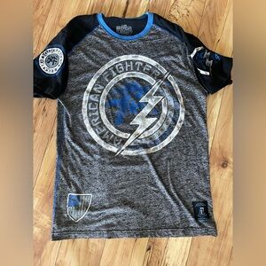 American Fighter Black and Blue Tee Mens XL